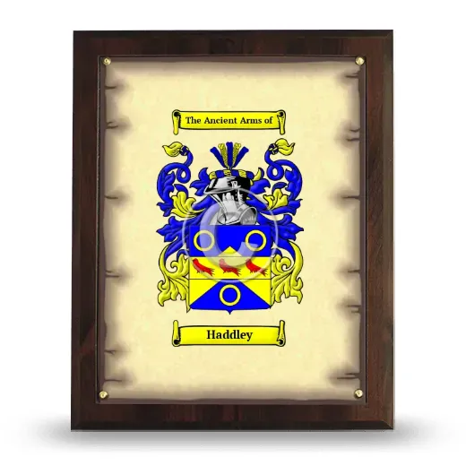 Haddley Coat of Arms Plaque