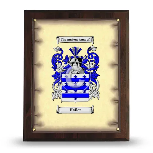 Hailer Coat of Arms Plaque