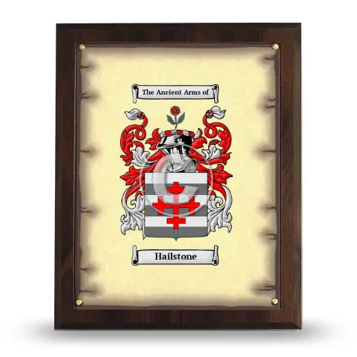 Hailstone Coat of Arms Plaque