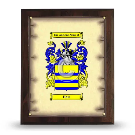 Hair Coat of Arms Plaque