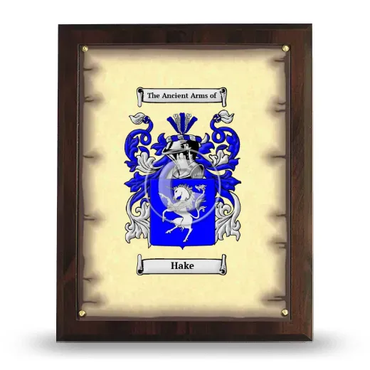 Hake Coat of Arms Plaque