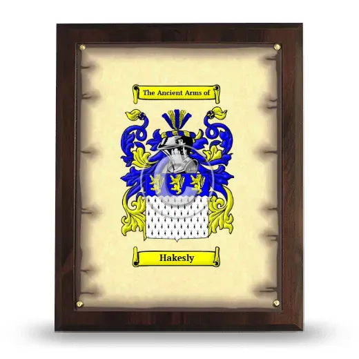 Hakesly Coat of Arms Plaque