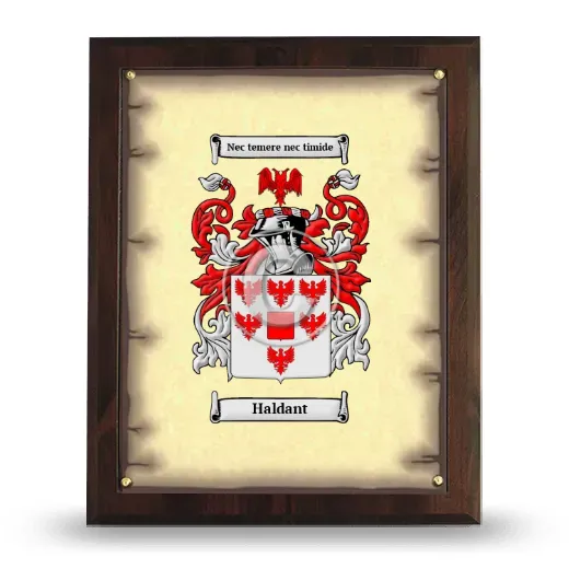 Haldant Coat of Arms Plaque