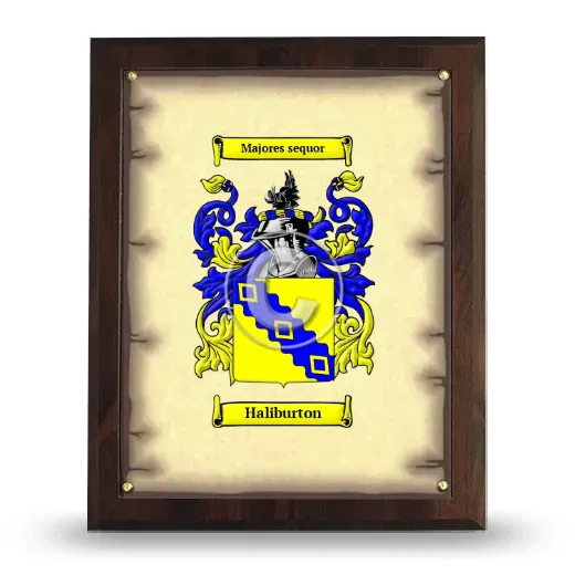 Haliburton Coat of Arms Plaque