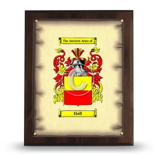 Hall Coat of Arms Plaque