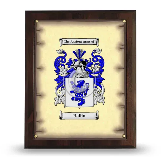 Hallin Coat of Arms Plaque