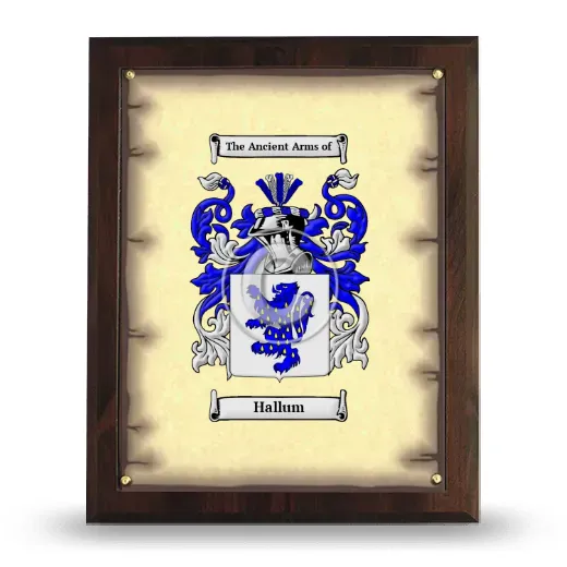 Hallum Coat of Arms Plaque