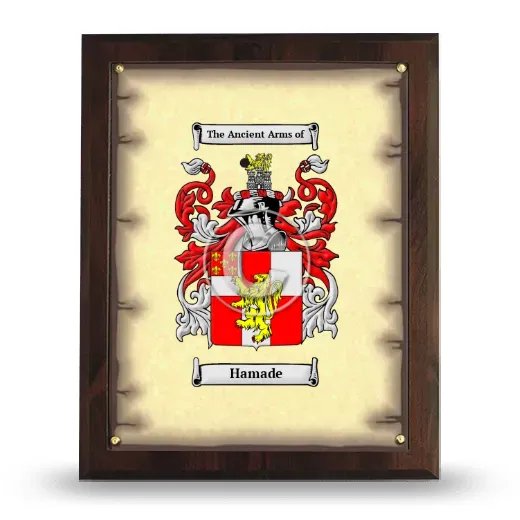 Hamade Coat of Arms Plaque