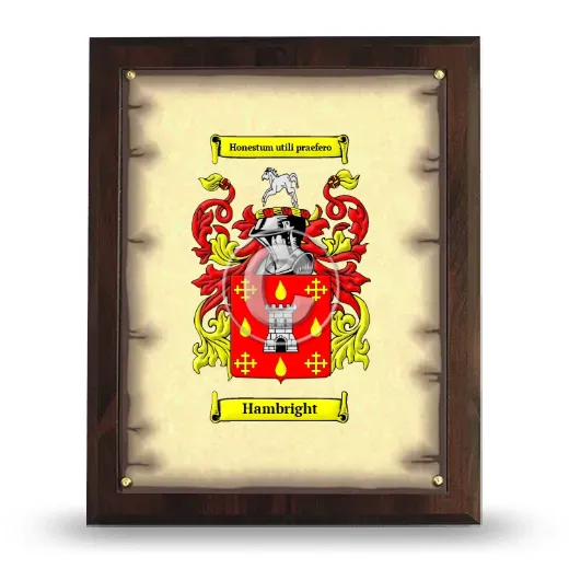 Hambright Coat of Arms Plaque