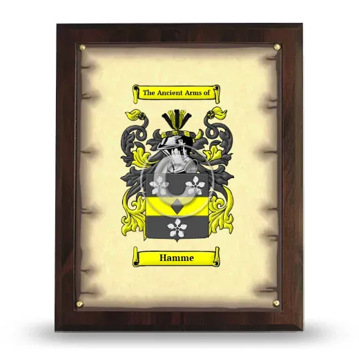Hamme Coat of Arms Plaque