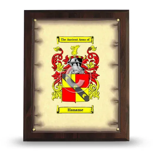 Haname Coat of Arms Plaque