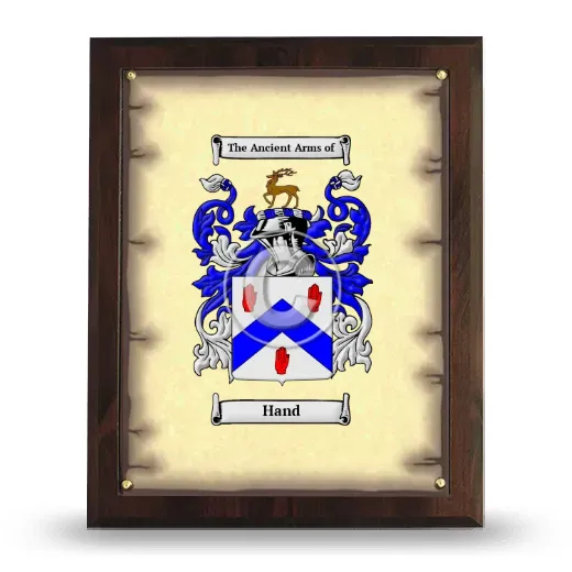 Hand Coat of Arms Plaque