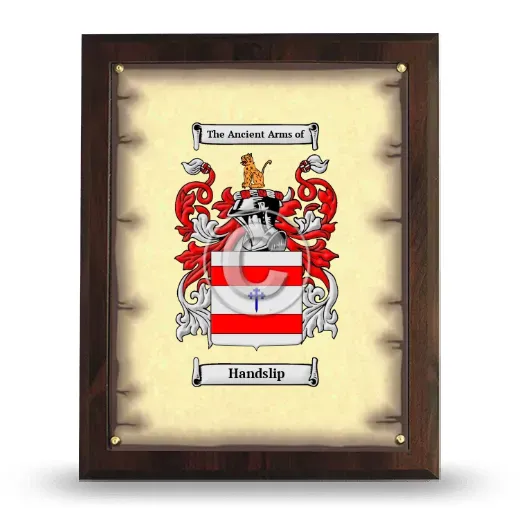 Handslip Coat of Arms Plaque