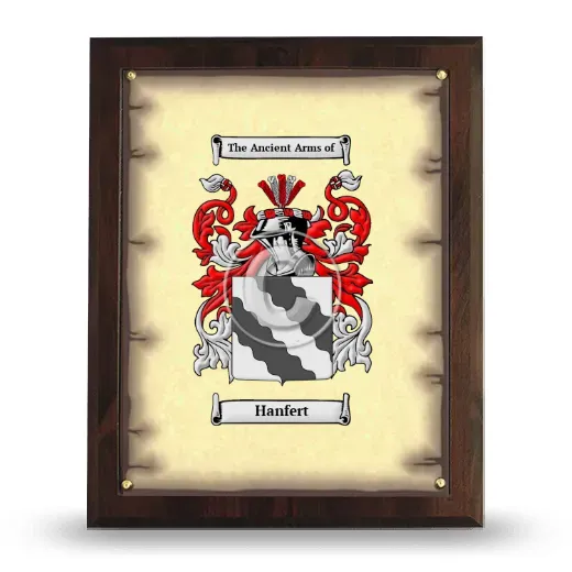 Hanfert Coat of Arms Plaque