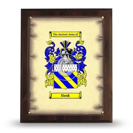Hank Coat of Arms Plaque