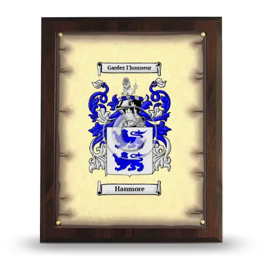 Hanmore Coat of Arms Plaque