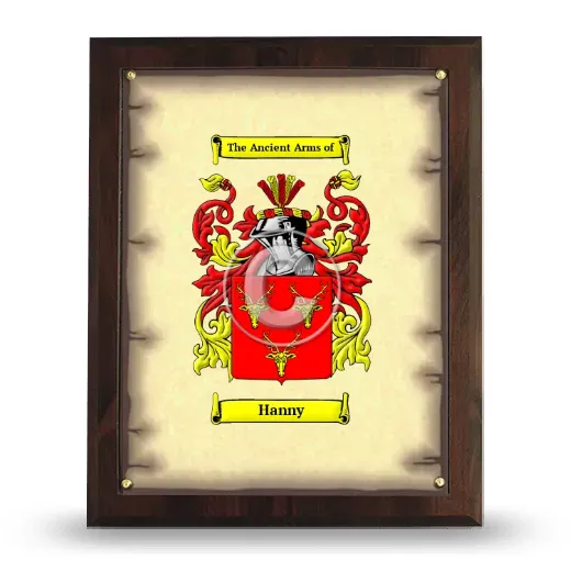 Hanny Coat of Arms Plaque