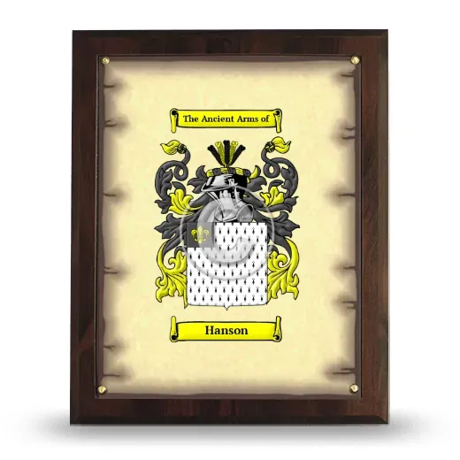 Hanson Coat of Arms Plaque