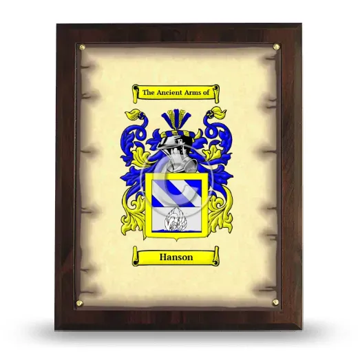 Hanson Coat of Arms Plaque