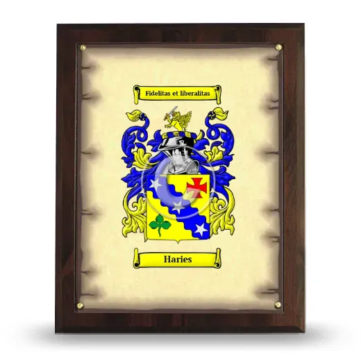 Haries Coat of Arms Plaque