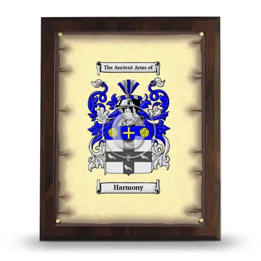 Harmony Coat of Arms Plaque