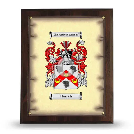 Harrah Coat of Arms Plaque