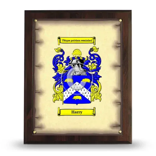 Harry Coat of Arms Plaque