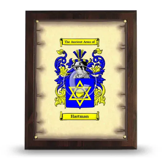 Hartman Coat of Arms Plaque
