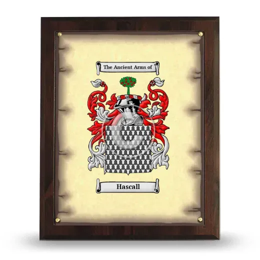 Hascall Coat of Arms Plaque