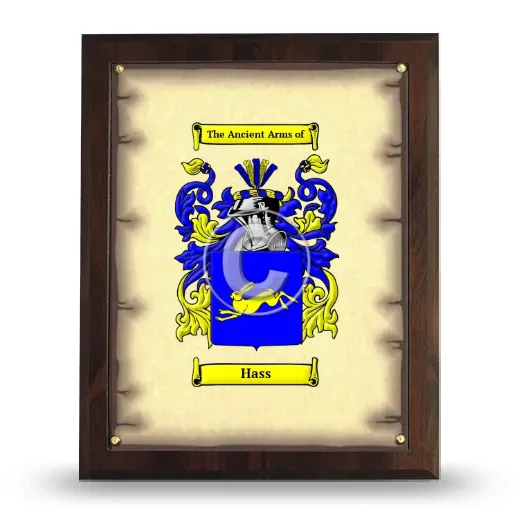 Hass Coat of Arms Plaque