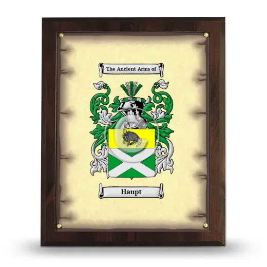 Haupt Coat of Arms Plaque