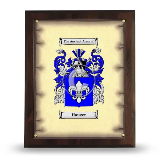 Hauzer Coat of Arms Plaque
