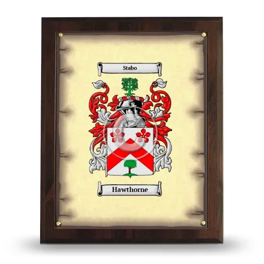 Hawthorne Coat of Arms Plaque