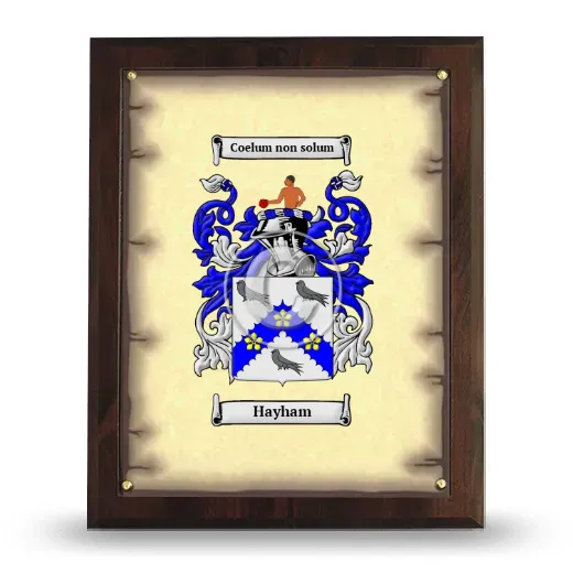 Hayham Coat of Arms Plaque