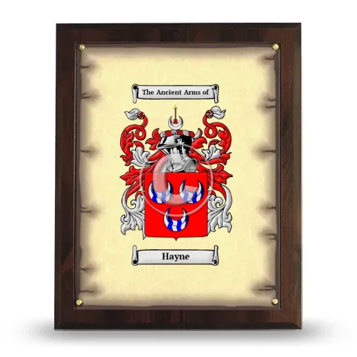 Hayne Coat of Arms Plaque