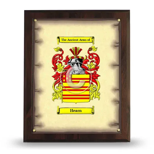 Hearn Coat of Arms Plaque