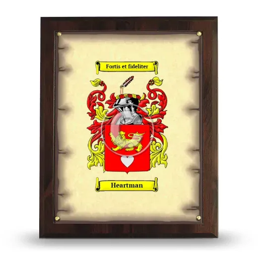 Heartman Coat of Arms Plaque