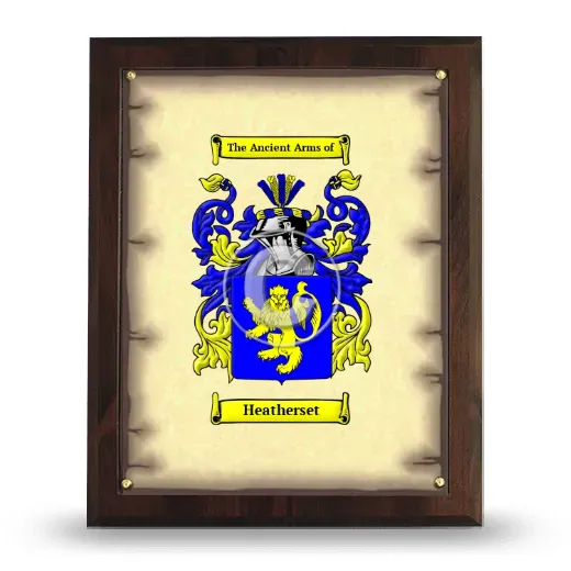 Heatherset Coat of Arms Plaque
