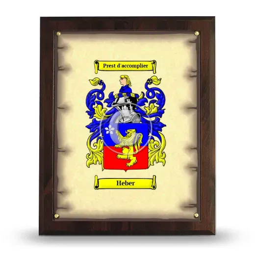 Heber Coat of Arms Plaque