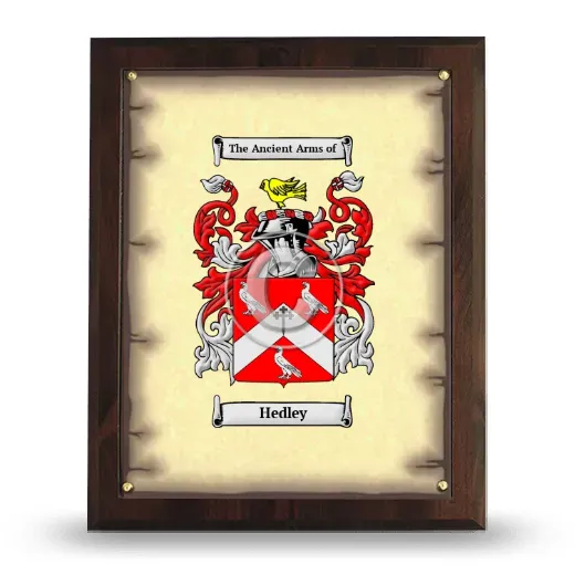 Hedley Coat of Arms Plaque