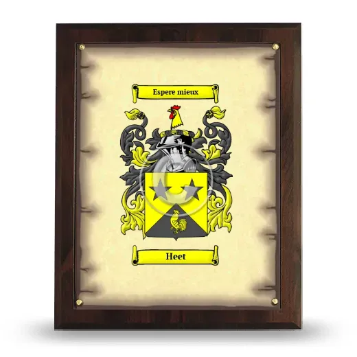 Heet Coat of Arms Plaque