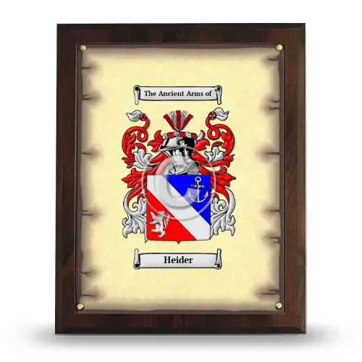 Heider Coat of Arms Plaque