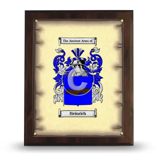 Heinrich Coat of Arms Plaque