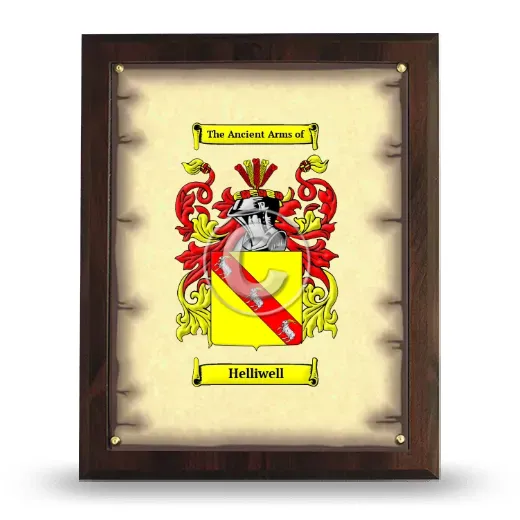 Helliwell Coat of Arms Plaque
