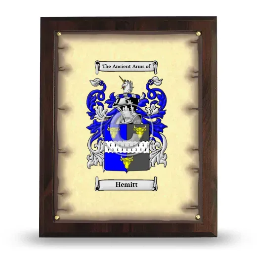 Hemitt Coat of Arms Plaque