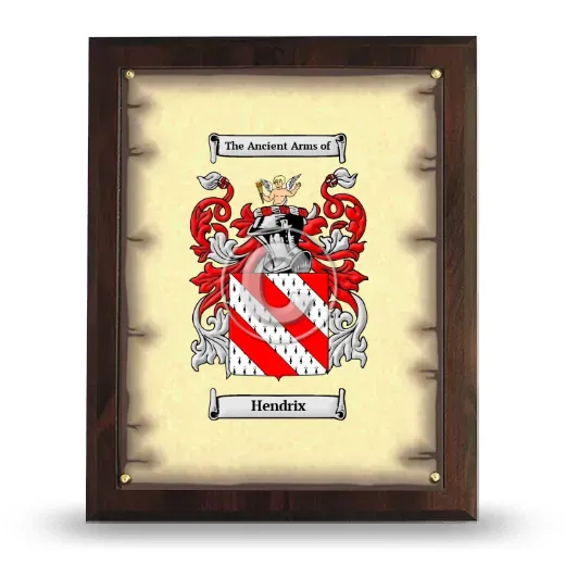 Hendrix Coat of Arms Plaque