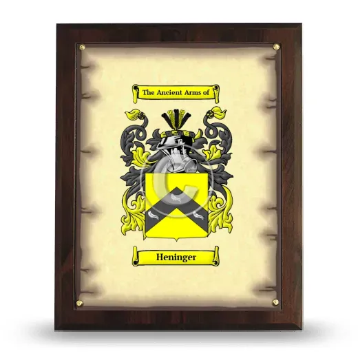 Heninger Coat of Arms Plaque