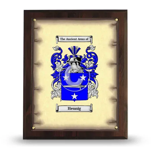 Hennig Coat of Arms Plaque