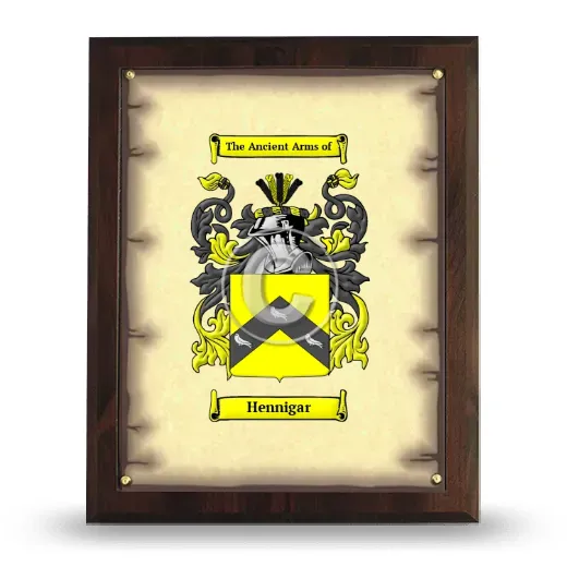 Hennigar Coat of Arms Plaque