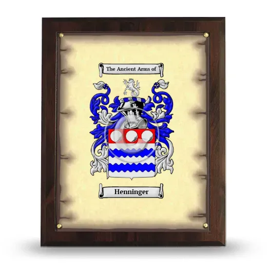 Henninger Coat of Arms Plaque